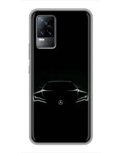 Чохол для Vivo V21 з картинкою «Mercedes — силует авто»