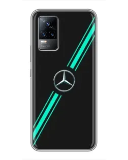 Чохол для Vivo V21 з картинкою «Спортивні лінії Mercedes»