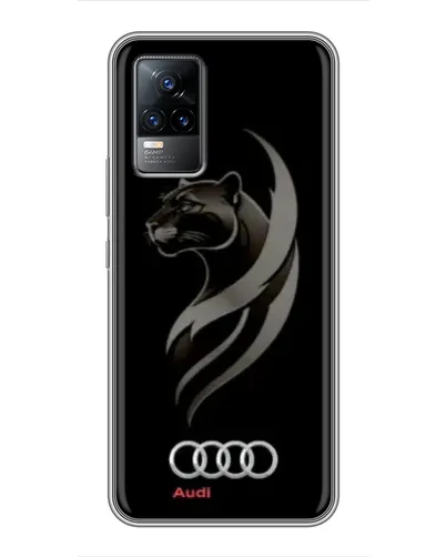 Чохол для Vivo V21 з картинкою «Графіка — пантера та Audi»