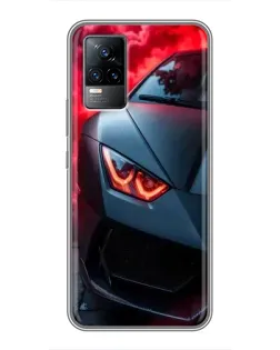 Чехол для Vivo V21 с картинкой «Lamborghini красное сияние» Чехол для Vivo V21 с картинкой «Lamborghini красное сияние»