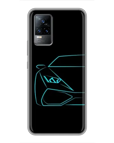 Чехол для Vivo V21 с картинкой «Голубой силуэт Lamborghini» Чехол для Vivo V21 с картинкой «Голубой силуэт Lamborghini»