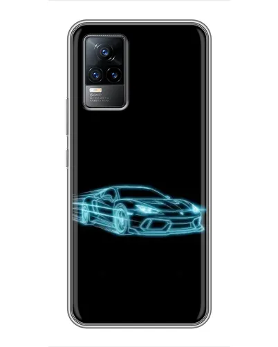 Чехол для Vivo V21 с картинкой «Неоновый контур Lamborghini» Чехол для Vivo V21 с картинкой «Неоновый контур Lamborghini»