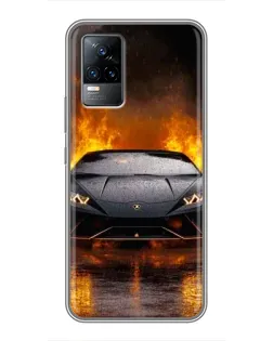 Чехол для Vivo V21 с картинкой «Lamborghini в огне» Чехол для Vivo V21 с картинкой «Lamborghini в огне»