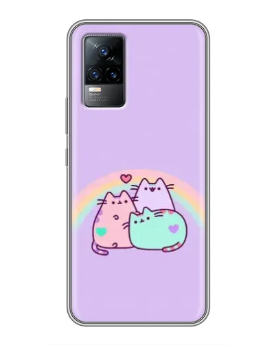 Чохол для Vivo V21 з картинкою «Веселкові Пушини» Чохол для Vivo V21 з картинкою «Веселкові Пушини»