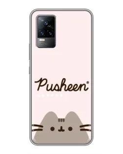 Чохол для Vivo V21 з картинкою «Pusheen логотип»