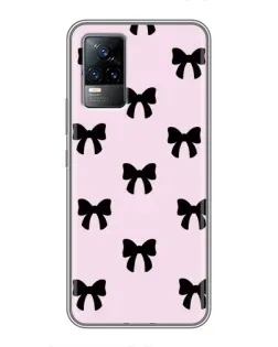 Чохол для Vivo V21 з картинкою «Чорні банти Coquette»