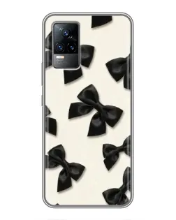 Чохол для Vivo V21 з картинкою «Чорні бантики»