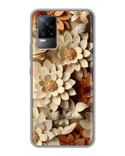 Чохол для Vivo V21 з картинкою «Бежевий флористичний декор» Чохол для Vivo V21 з картинкою «Бежевий флористичний декор»