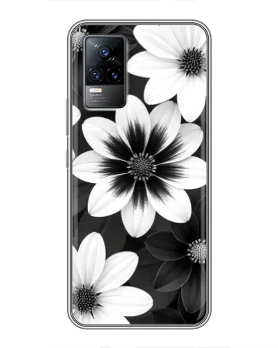 Чохол для Vivo V21 з картинкою «Монохромні айстри» Чохол для Vivo V21 з картинкою «Монохромні айстри»