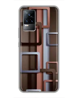 Чохол для Vivo V21 з картинкою «Коричневі об'ємні квадрати» Чохол для Vivo V21 з картинкою «Коричневі об'ємні квадрати»