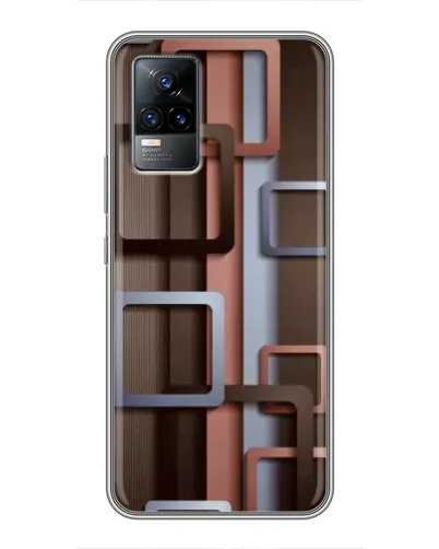 Чохол для Vivo V21 з картинкою «Коричневі об'ємні квадрати» Чохол для Vivo V21 з картинкою «Коричневі об'ємні квадрати»