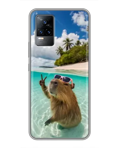 Чохол для Vivo V21 з картинкою «Капібара на морі» Чохол для Vivo V21 з картинкою «Капібара на морі»