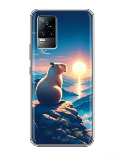 Чохол для Vivo V21 з картинкою «Захід сонця з капібарою» Чохол для Vivo V21 з картинкою «Захід сонця з капібарою»