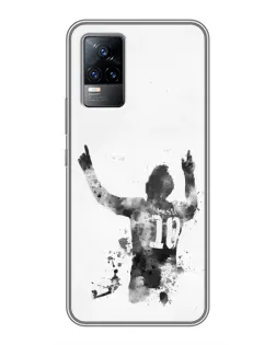 Чохол для Vivo V21 з картинкою «Чорно-білий силует Мессі» Чохол для Vivo V21 з картинкою «Чорно-білий силует Мессі»