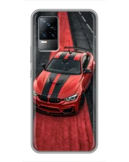 Чохол для Vivo V21E з картинкою «BMW на червоній доріжці»