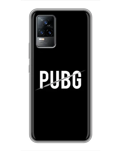 Чохол для Vivo V21E з картинкою «PUBG — білий логотип»