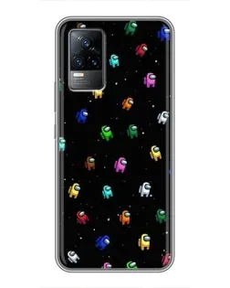 Чехол для Vivo V21E с картинкой «Экипаж Among Us»