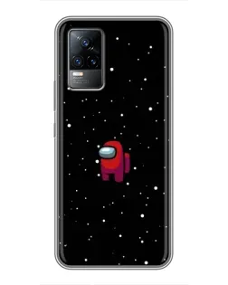 Чехол для Vivo V21E с картинкой «Красный Among Us»