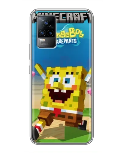 Чохол для Vivo V21E з картинкою «Губка Боб Minecraft» Чохол для Vivo V21E з картинкою «Губка Боб Minecraft»