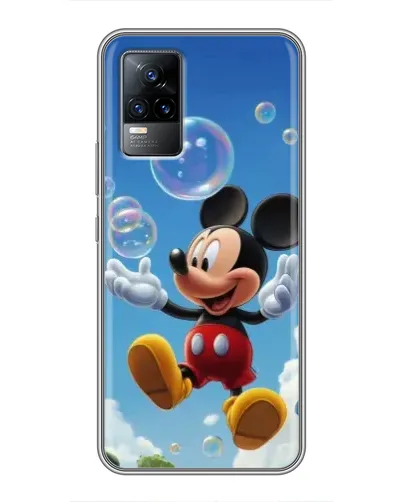 Чехол для Vivo V21E с картинкой «Mickey и мыльные пузыри»