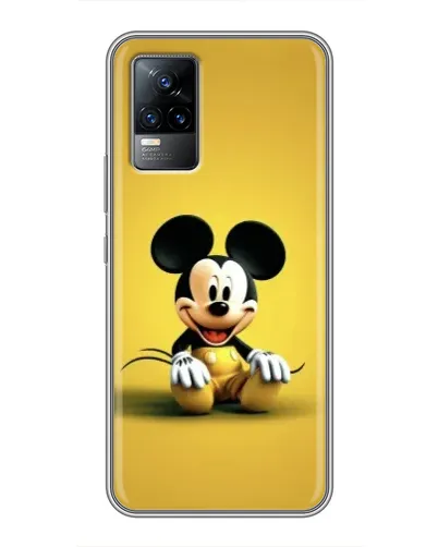 Чехол для Vivo V21E с картинкой «Микки на желтом»