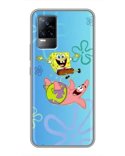 Чехол для Vivo V21E с картинкой «Спанч Боб и Патрик»