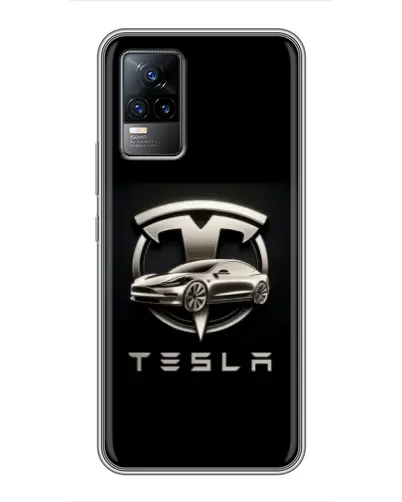 Чохол для Vivo V21E з картинкою «Tesla — срібне авто» Чохол для Vivo V21E з картинкою «Tesla — срібне авто»