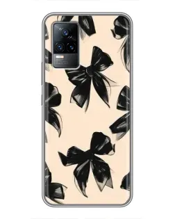 Чехол для Vivo V21E с картинкой «Паттерн черные банты» Чехол для Vivo V21E с картинкой «Паттерн черные банты»