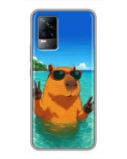 Чохол для Vivo V21E з картинкою «Морська капібара»