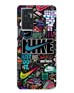 Чехол для Vivo V23e с картинкой «Яркий коллаж Nike»