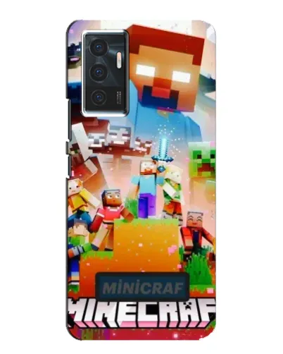 Чехол для Vivo V23e с картинкой «Minecraft герои игры»