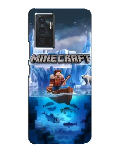 Чехол для Vivo V23e с картинкой «Minecraft ледяной мир»