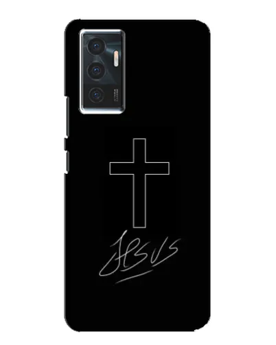 Чехол для Vivo V23e с картинкой «Графический крест Jesus» Чехол для Vivo V23e с картинкой «Графический крест Jesus»