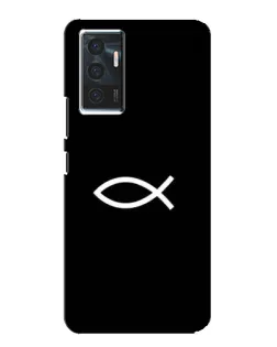 Чехол для Vivo V23e с картинкой «Символ рыбы Jesus»