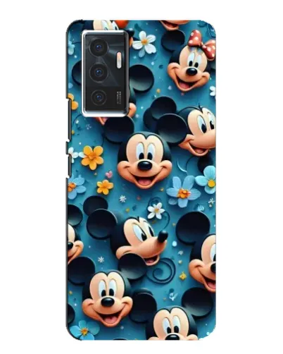 Чехол для Vivo V23e с картинкой «Паттерн Микки и Минни»