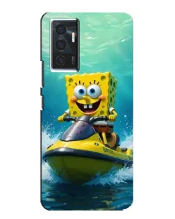 Чохол для Vivo V23e з картинкою «Спанч Боб на гідроциклі»