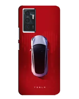 Чехол для Vivo V23e с картинкой «Tesla Top View»