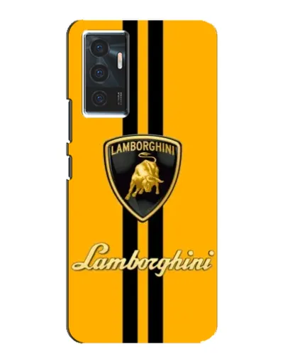 Чехол для Vivo V23e с картинкой «Lamborghini Stripe желтый»