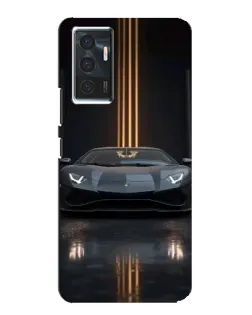 Чехол для Vivo V23e с картинкой «Lamborghini золотые линии»