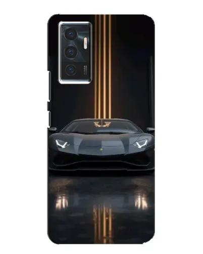 Чехол для Vivo V23e с картинкой «Lamborghini золотые линии»
