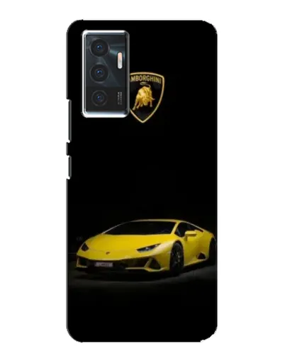 Чехол для Vivo V23e с картинкой «Lamborghini желтый акцент»