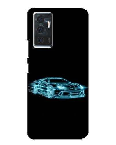 Чехол для Vivo V23e с картинкой «Неоновый контур Lamborghini»