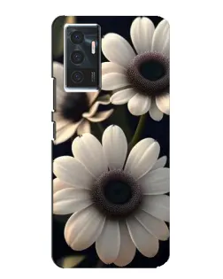 Чехол для Vivo V23e с картинкой «Белые маргаритки макро»