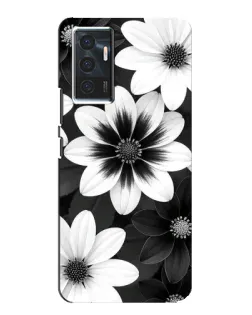 Чехол для Vivo V23e с картинкой «Монохромные астры»