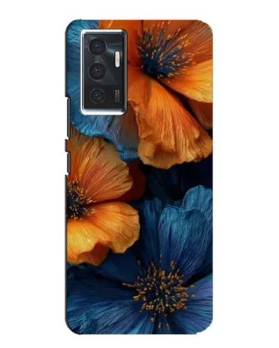 Чехол для Vivo V23e с картинкой «Яркая сине-оранжевая флора» Чехол для Vivo V23e с картинкой «Яркая сине-оранжевая флора»