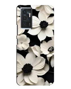 Чехол для Vivo V23e с картинкой «Объемные белые цветы»