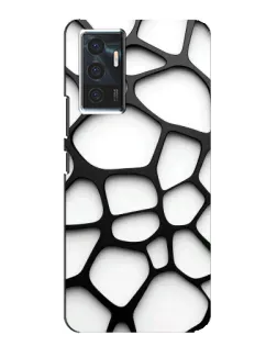Чохол для Vivo V23e з картинкою «Біла об'ємна сітка»
