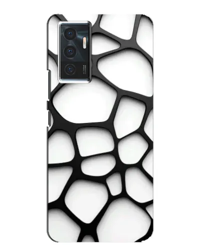 Чехол для Vivo V23e с картинкой «Белая объемная сетка»