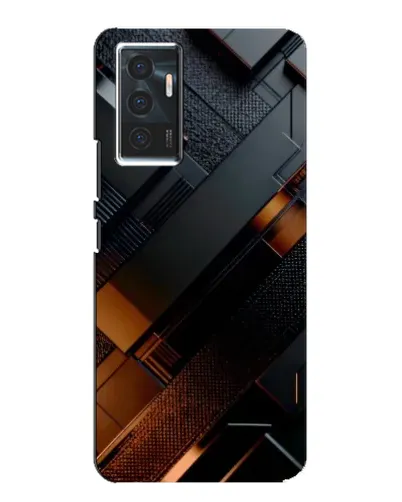 Чехол для Vivo V23e с картинкой «Черные геометрические блоки»