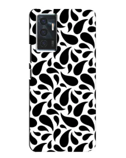 Чехол для Vivo V23e с картинкой «Контрастные черные капли»